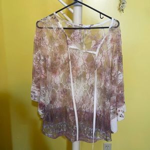 Lace cape with arm holes